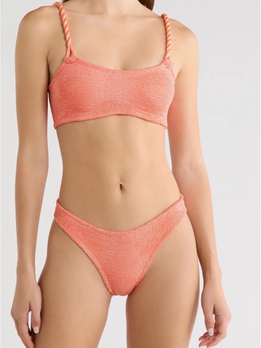 Hunza G Phoebe Bikini Metallic Coral